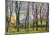 Paul Cezanne Chestnut Trees in Jas de Bouffan Art Print Poster-null-Mounted Poster