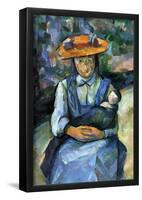 Paul Cezanne Girl with Doll Art Print Poster-null-Framed Poster