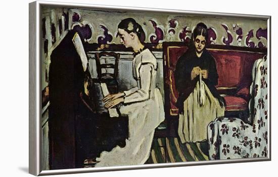 Paul Cezanne (Girls at the Piano) Art Poster Print-null-Framed Poster