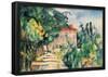 Paul Cezanne (House with red roof) Art Poster Print-null-Framed Poster