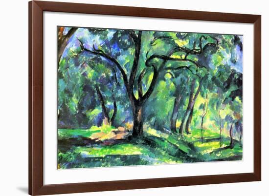 Paul Cezanne In the Woods-Paul Cézanne-Framed Art Print