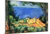 Paul Cezanne l'Estaque with Red Roofs Art Print Poster-null-Mounted Poster