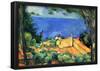 Paul Cezanne l'Estaque with Red Roofs Art Print Poster-null-Framed Poster