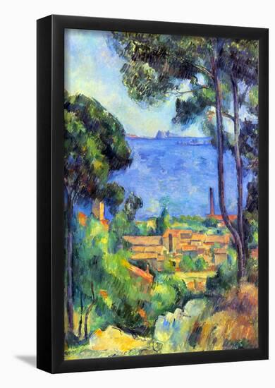 Paul Cezanne Landscape Art Print Poster-null-Framed Poster