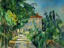 'Vase de Fleurs et Pommes', c19th century-Paul Cezanne-Stretched Canvas