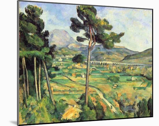 Paul Cezanne (Montagne Sainte-Victoire seen from Bellevue) Art Poster Print-null-Mounted Poster