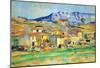 Paul Cezanne Montaigne Sainte-Victoire seen from Beu Gardanne Art Print Poster-null-Mounted Poster