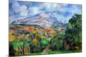Paul Cezanne Mount St Victoire-Paul Cézanne-Mounted Art Print