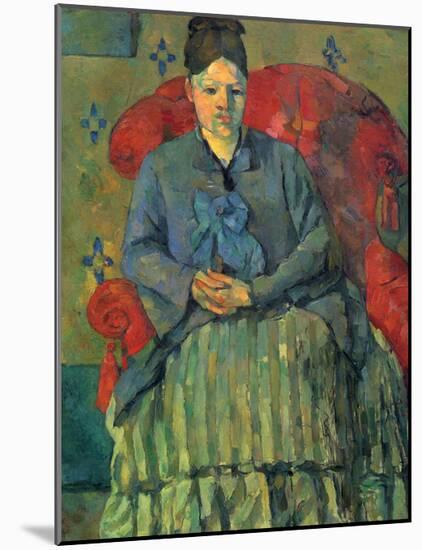 Paul Cezanne (Portrait of Mme Cezanne in a red armchair) Art Poster Print-null-Mounted Poster