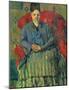 Paul Cezanne (Portrait of Mme Cezanne in a red armchair) Art Poster Print-null-Mounted Poster