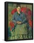 Paul Cezanne (Portrait of Mme Cezanne in a red armchair) Art Poster Print-null-Framed Poster