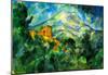 Paul Cezanne St. Victoire and Chateau Noir Art Print Poster-null-Mounted Poster