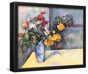 Paul Cezanne (Still Life, Flowers in a Vase) Art Poster Print-null-Framed Poster