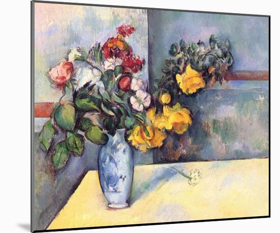 Paul Cezanne (Still Life, Flowers in a Vase) Art Poster Print-null-Mounted Poster