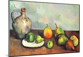 Paul Cezanne (Still Life, Fruit and Jug) Art Poster Print-null-Mounted Poster