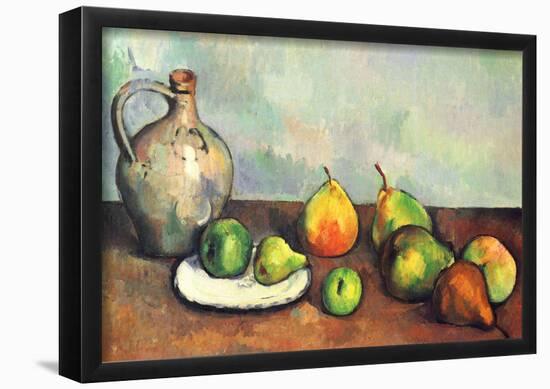 Paul Cezanne (Still Life, Fruit and Jug) Art Poster Print-null-Framed Poster