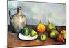 Paul Cezanne Still Life Jar and Fruit Art Print Poster-null-Mounted Poster