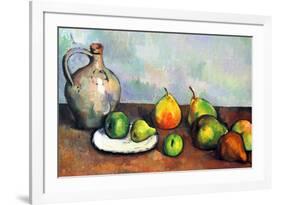 Paul Cezanne Still Life Jar and Fruit-Paul Cézanne-Framed Art Print