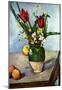 Paul Cezanne Still Life Tulips and Apples Art Print Poster-null-Mounted Poster