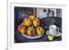 Paul Cezanne Still Life with a Bottle and Apple Cart-null-Framed Art Print