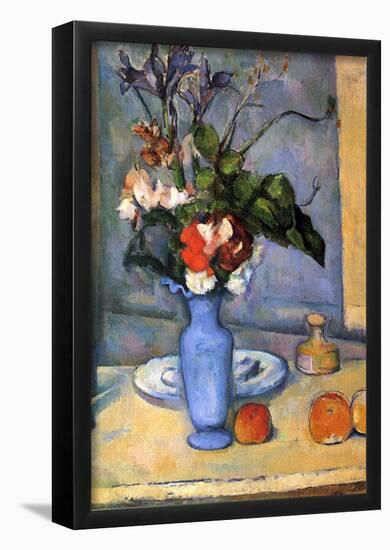 Paul Cezanne (Still life with blue vase) Art Poster Print-null-Framed Poster
