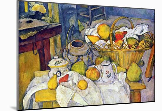 Paul Cezanne Still Life with Fruit Basket Art Print Poster-null-Mounted Poster