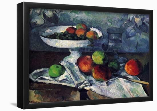 Paul Cezanne (Still Life with Fruit Bowl) Art Poster Print-null-Framed Poster