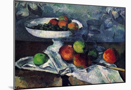 Paul Cezanne (Still Life with Fruit Bowl) Art Poster Print-null-Mounted Poster