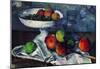 Paul Cezanne Still Life with Fruit Bowl Art Print Poster-null-Mounted Poster