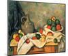 Paul Cezanne (Still lifes, drapery, Jug and Fruit Bowl) Art Poster Print-null-Mounted Poster
