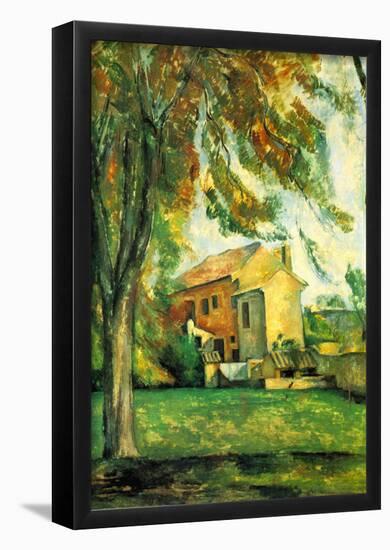 Paul Cezanne The Pond of the Jas de Bouffan in Winter Art Print Poster-null-Framed Poster