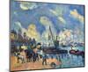 Paul Cezanne (The Seine at Bercy paintings after Armand Guillaumin) Art Poster Print-null-Mounted Poster