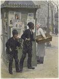 Two Young Chimney Sweeps Stealing Cakes from a Baker's Basket-Paul Charles Chocarne-moreau-Giclee Print