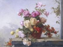 Still Life of Roses-Paul Claude Jance-Stretched Canvas