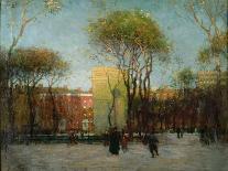 The Plaza after the Rain, 1908-Paul Cornoyer-Framed Giclee Print