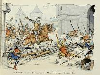 Bertrand Du Guesclin Thrown by His Horse and Captured by Sir John Chandos, Battle of Auray, 1364-Paul de Semant-Giclee Print