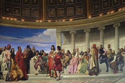 Wall Painting in the Academy of Arts, Paris, 1841 (Left Hand Side)