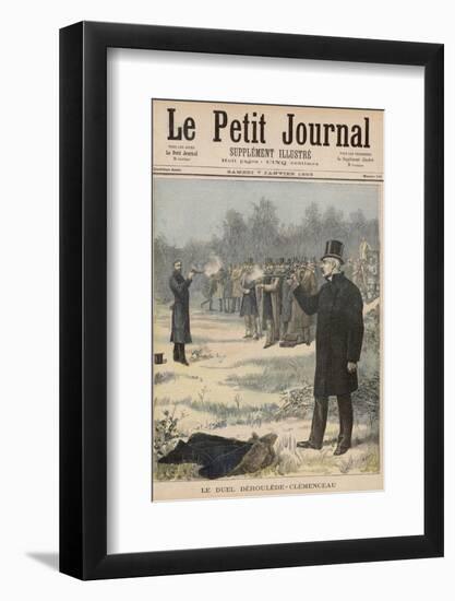 Paul Deroulede and Georges Clemenceau Duel with Pistols-Henri Meyer-Framed Photographic Print