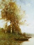 Morning Effect, Silver Birches and a River-Paul Desire Trouillebert-Giclee Print