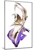 Paul Dukas, French composer; caricatured as a sorcerer-Neale Osborne-Mounted Giclee Print
