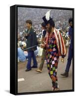 Paul Foster Walking During the Woodstock Music and Art Festival-Bill Eppridge-Framed Stretched Canvas