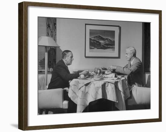 Paul G. Hoffman Having Lunch with William L. Clayton-Thomas D^ Mcavoy-Framed Premium Photographic Print