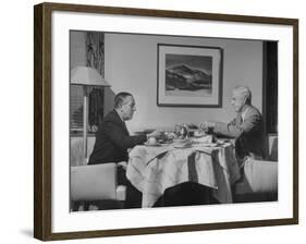 Paul G. Hoffman Having Lunch with William L. Clayton-Thomas D^ Mcavoy-Framed Premium Photographic Print