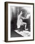 Paul Gauguin (1848-1903) Playing the Harmonium in Mucha's Studio, c.1895-Alphonse Mucha-Framed Photographic Print