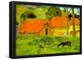 Paul Gauguin Le Trois Huttes Art Print Poster-null-Framed Poster