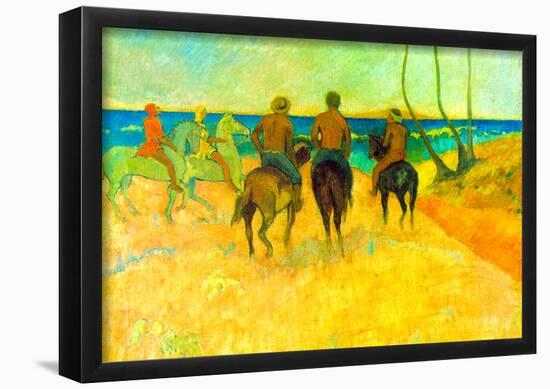 Paul Gauguin Riding on the Beach #2 Art Print Poster-null-Framed Poster