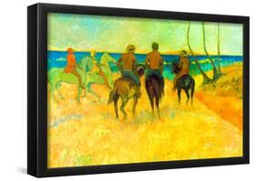 Paul Gauguin Riding on the Beach #2 Art Print Poster-null-Framed Poster