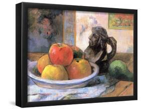 Paul Gauguin (Still life with apple, pear and mug) Art Poster Print-null-Framed Poster