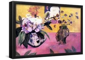 Paul Gauguin Still Life with Japanese Woodblock Art Print Poster-null-Framed Poster