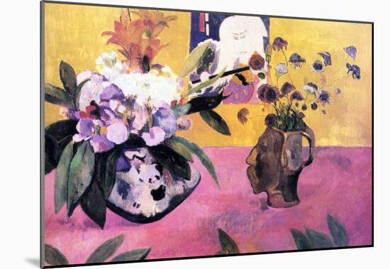 Paul Gauguin Still Life with Japanese Woodblock Art Print Poster-null-Mounted Poster